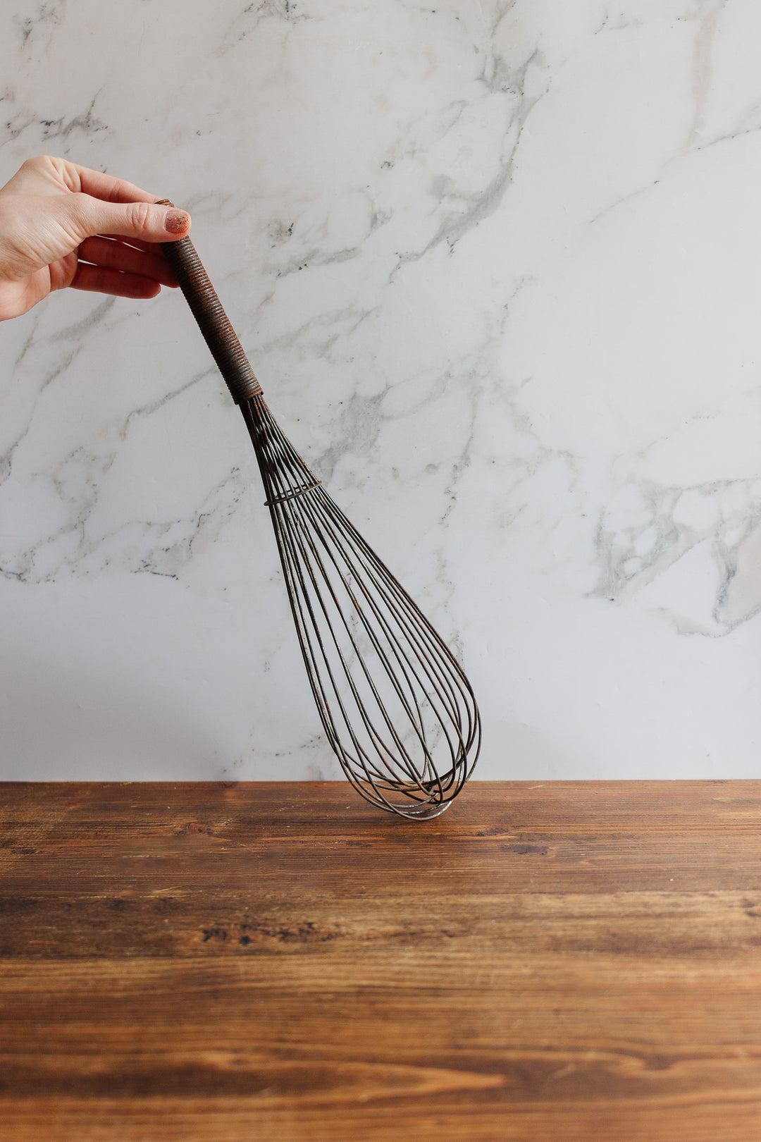 turn of the century extra large french wire whisk
