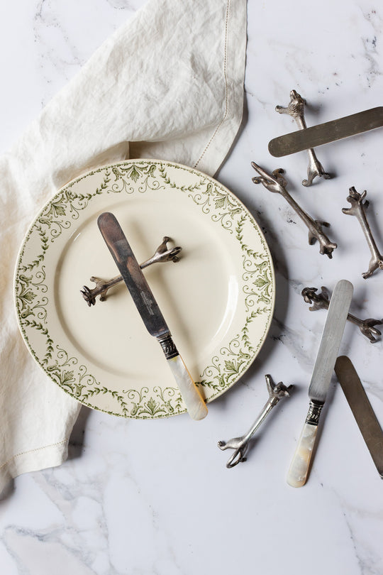 rare 1940s french porte-couteaux zoomorphe, set of 6