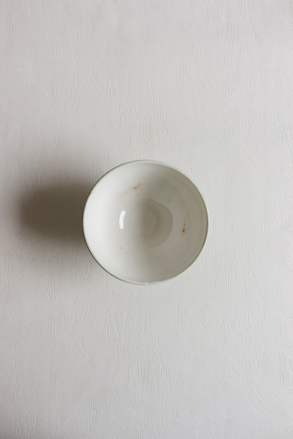 antique french green café au lait bowl