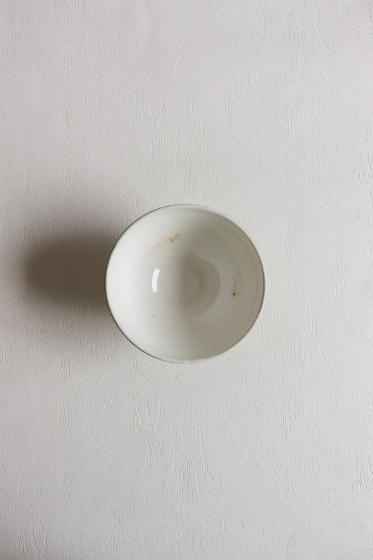 antique french green café au lait bowl