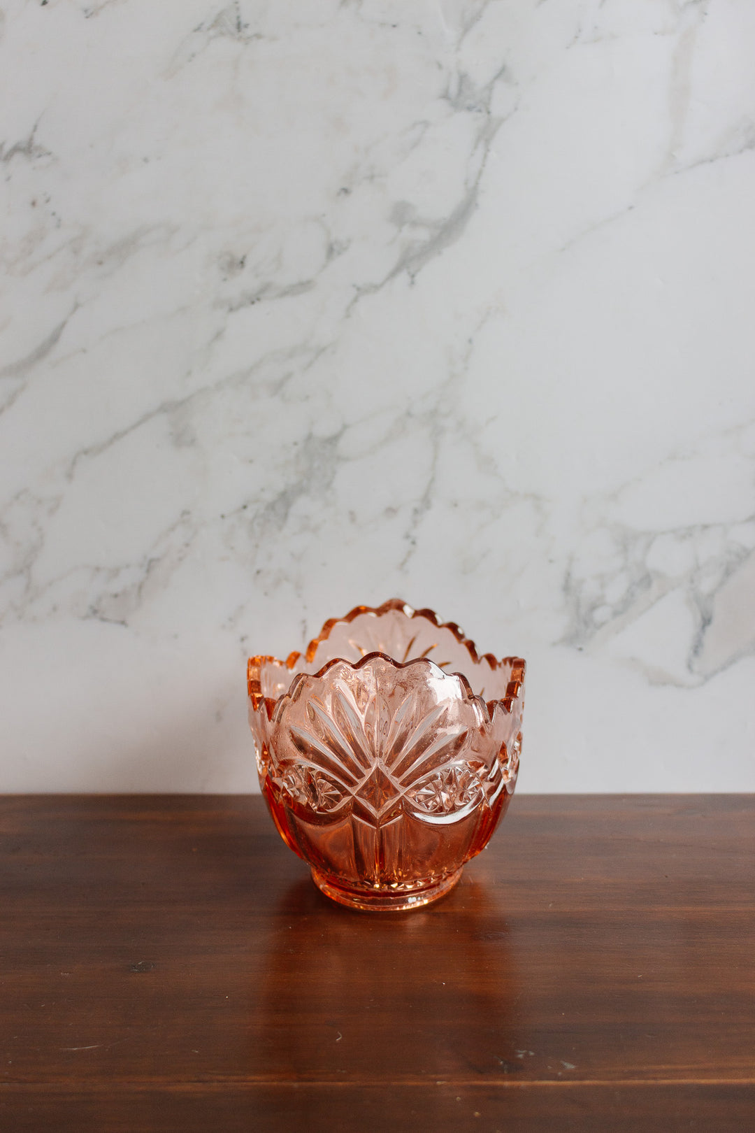 midcentury french cut glass rosaline bowl