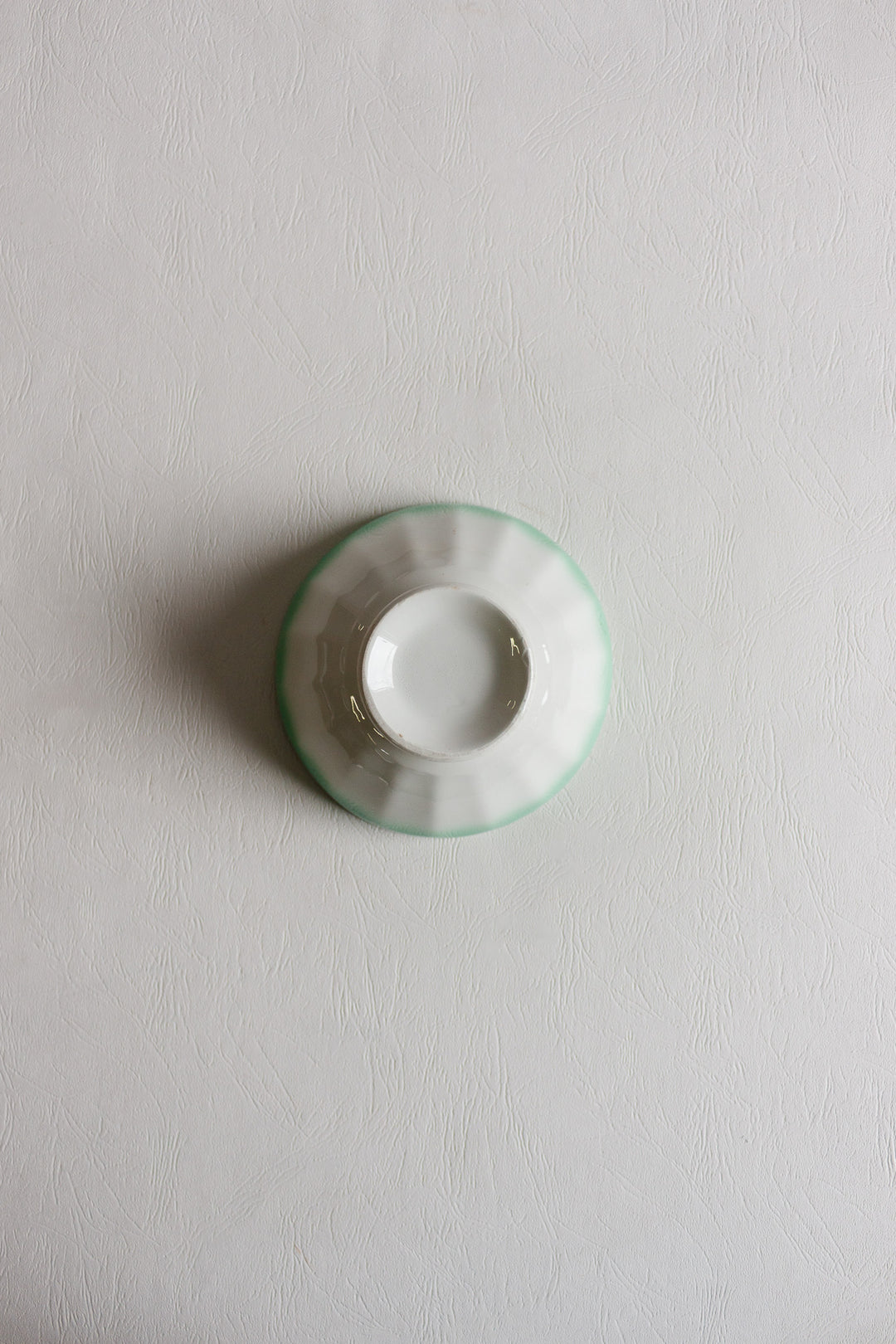 antique french green café au lait bowl