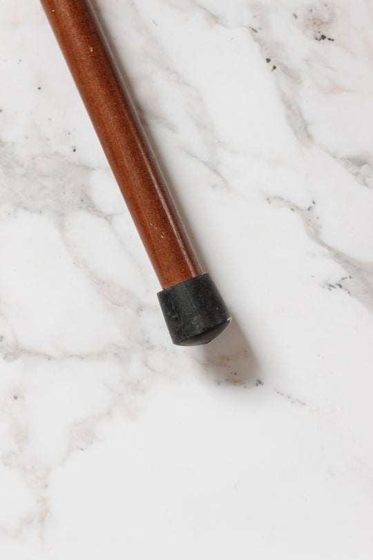vintage English brass animal head walking cane