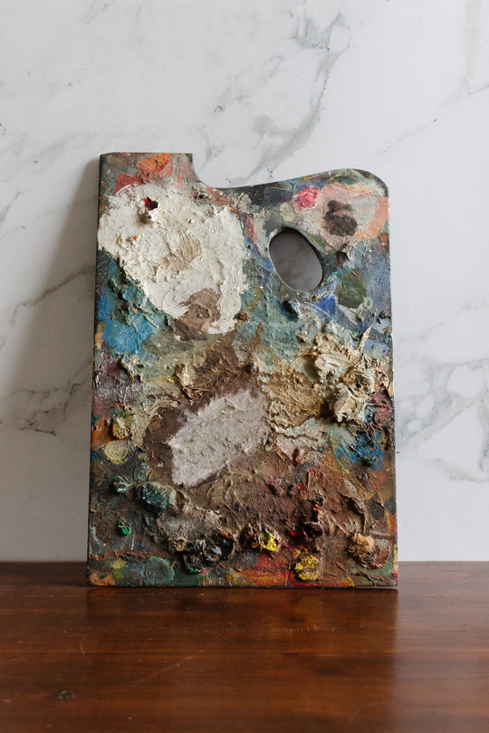 antique french artist's palette