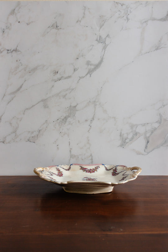 antique hand painted platter