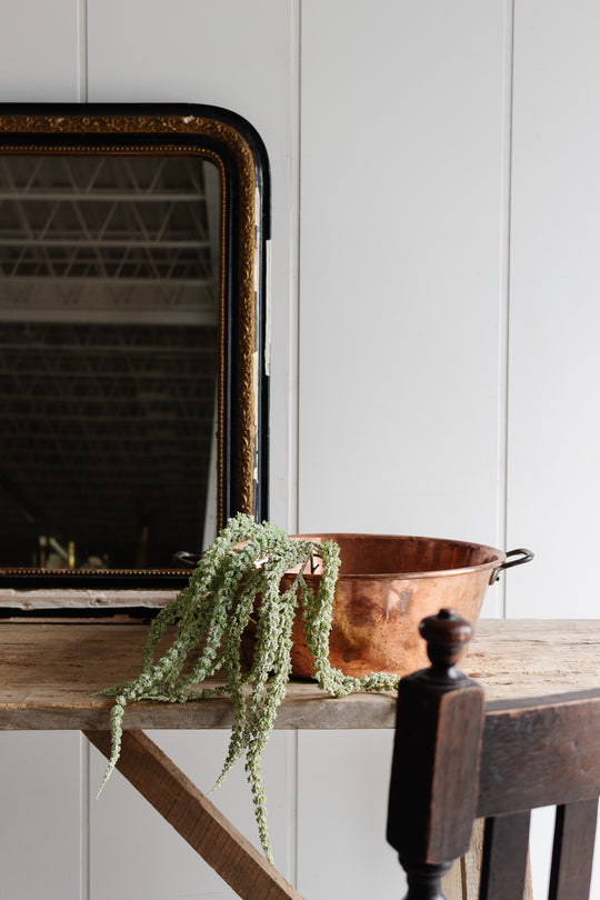 antique french copper jam pot