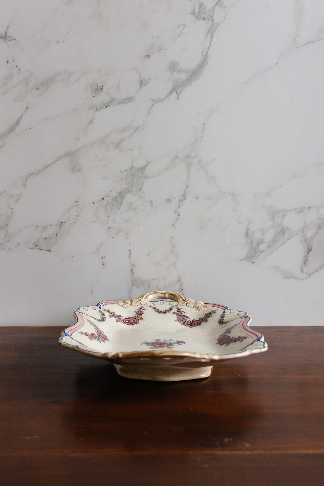 antique hand painted platter
