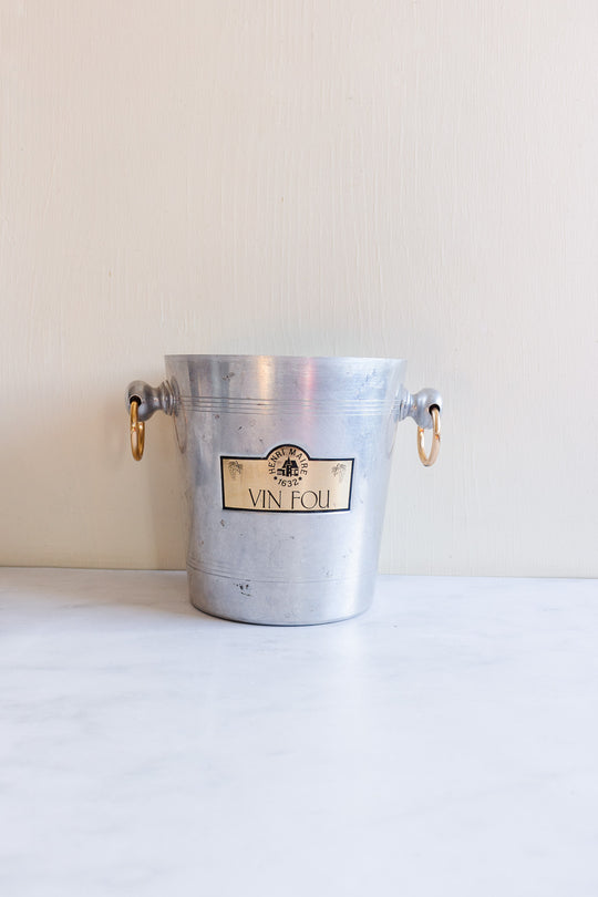 vin fou vintage french aluminum champagne bucket
