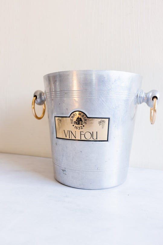 vin fou vintage french aluminum champagne bucket