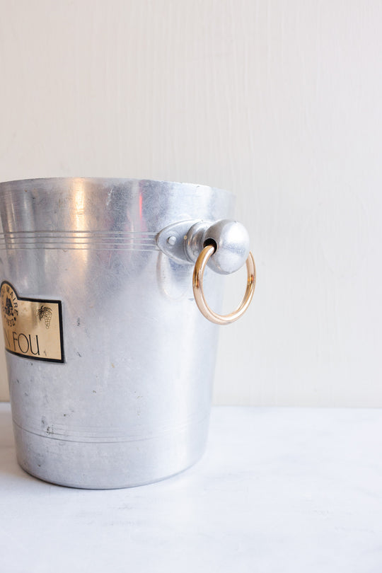 vin fou vintage french aluminum champagne bucket