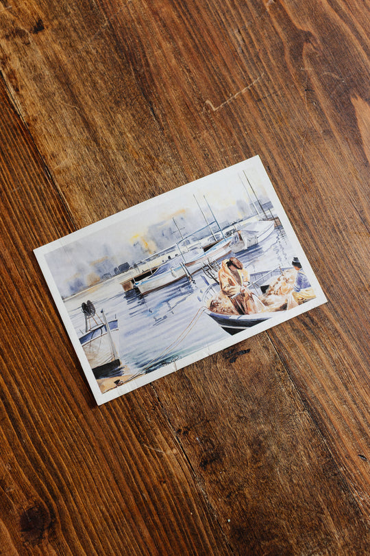 set of 6 european postcards