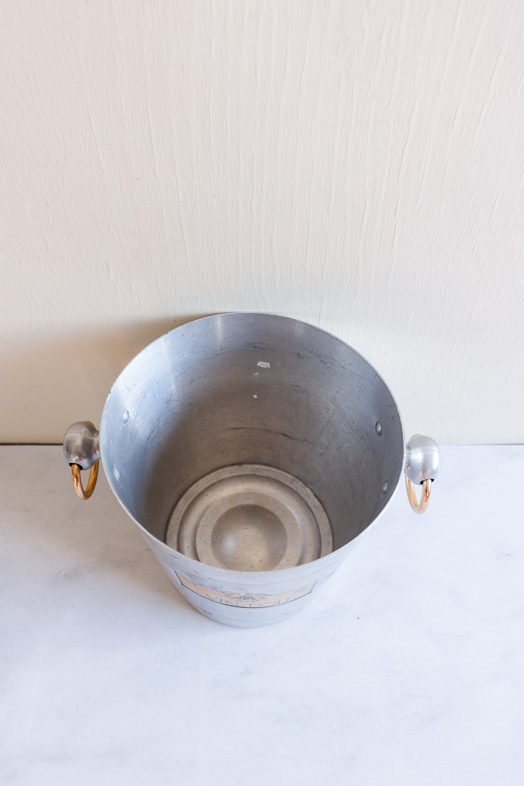 vin fou vintage french aluminum champagne bucket