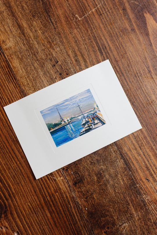 set of 6 european postcards