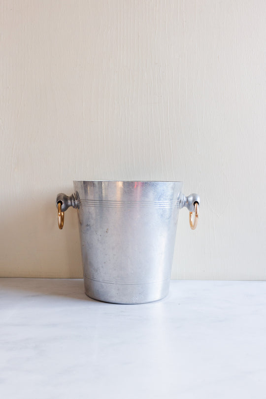 vin fou vintage french aluminum champagne bucket