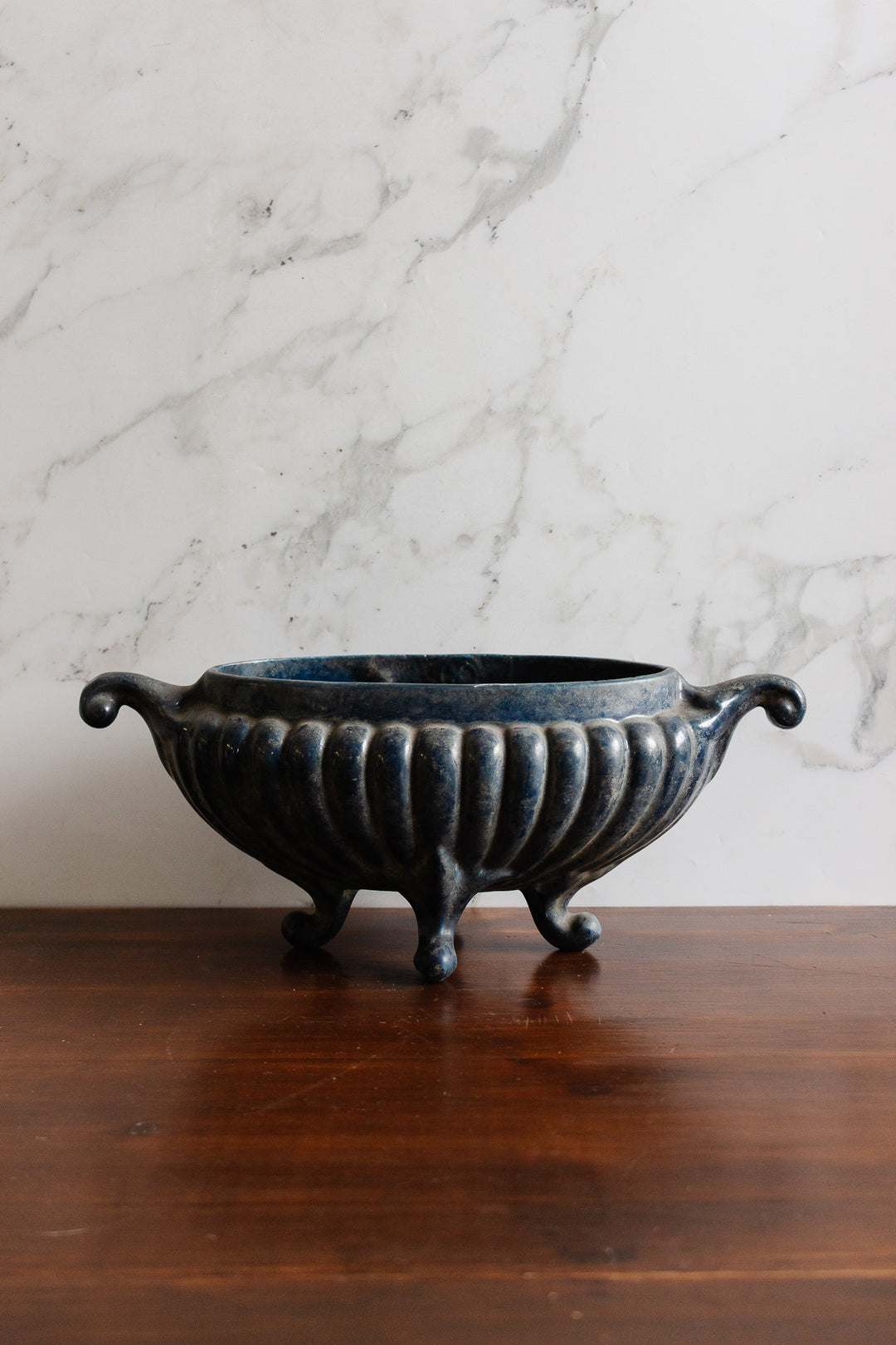antique french cast iron jardinere