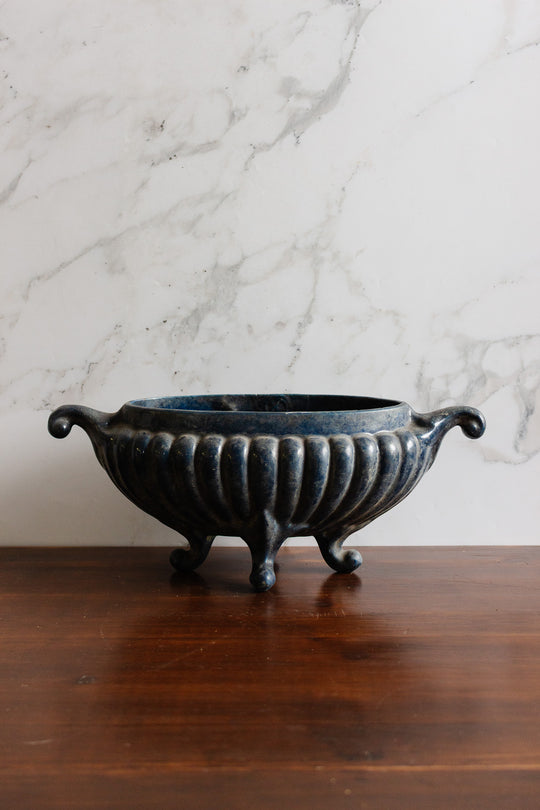 antique french cast iron jardinere