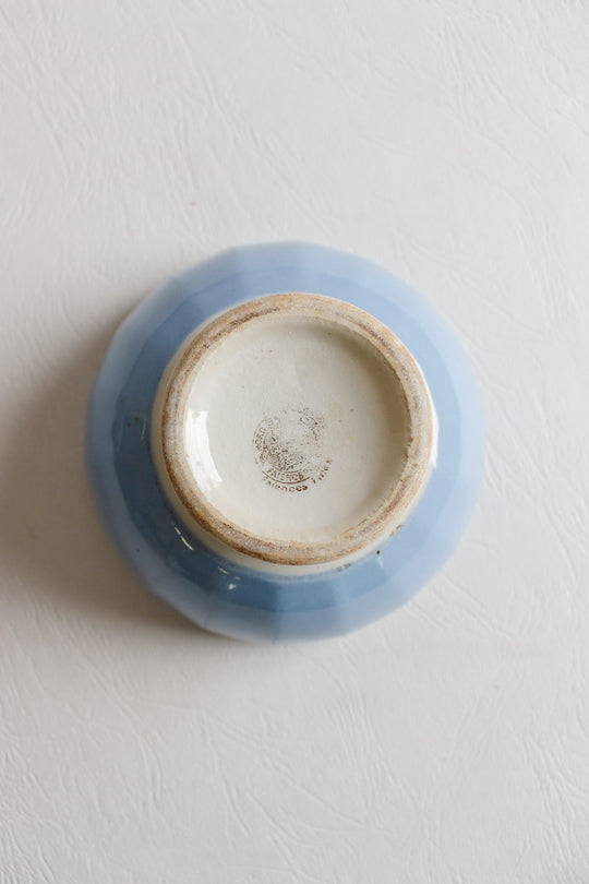 antique french faïencerie orchies café au lait blue bowl
