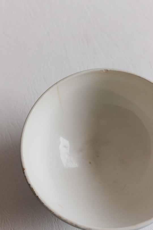 antique french faïencerie orchies café au lait blue bowl