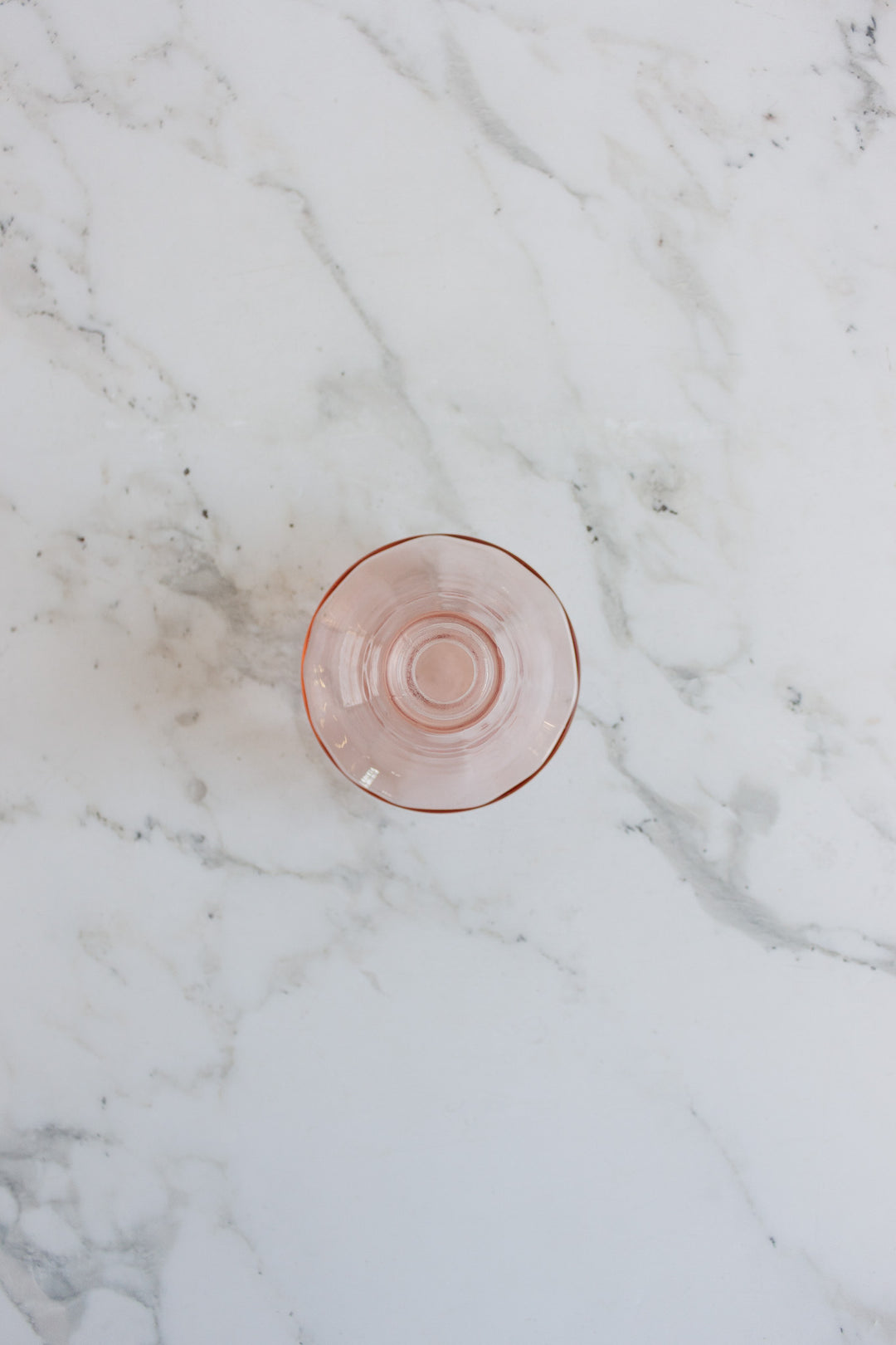 1920s art deco french blush pink petite decanter