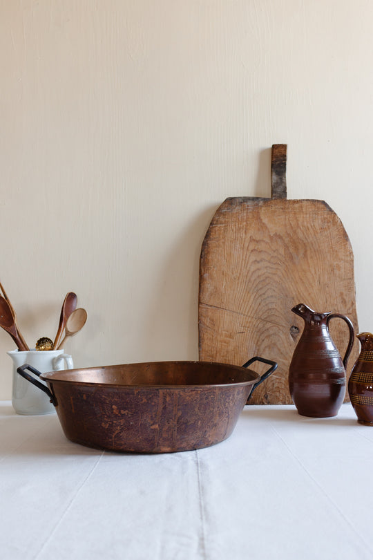 vintage french copper jam pot
