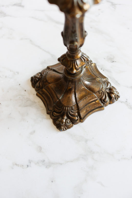 vintage french classic silverplate candlestick