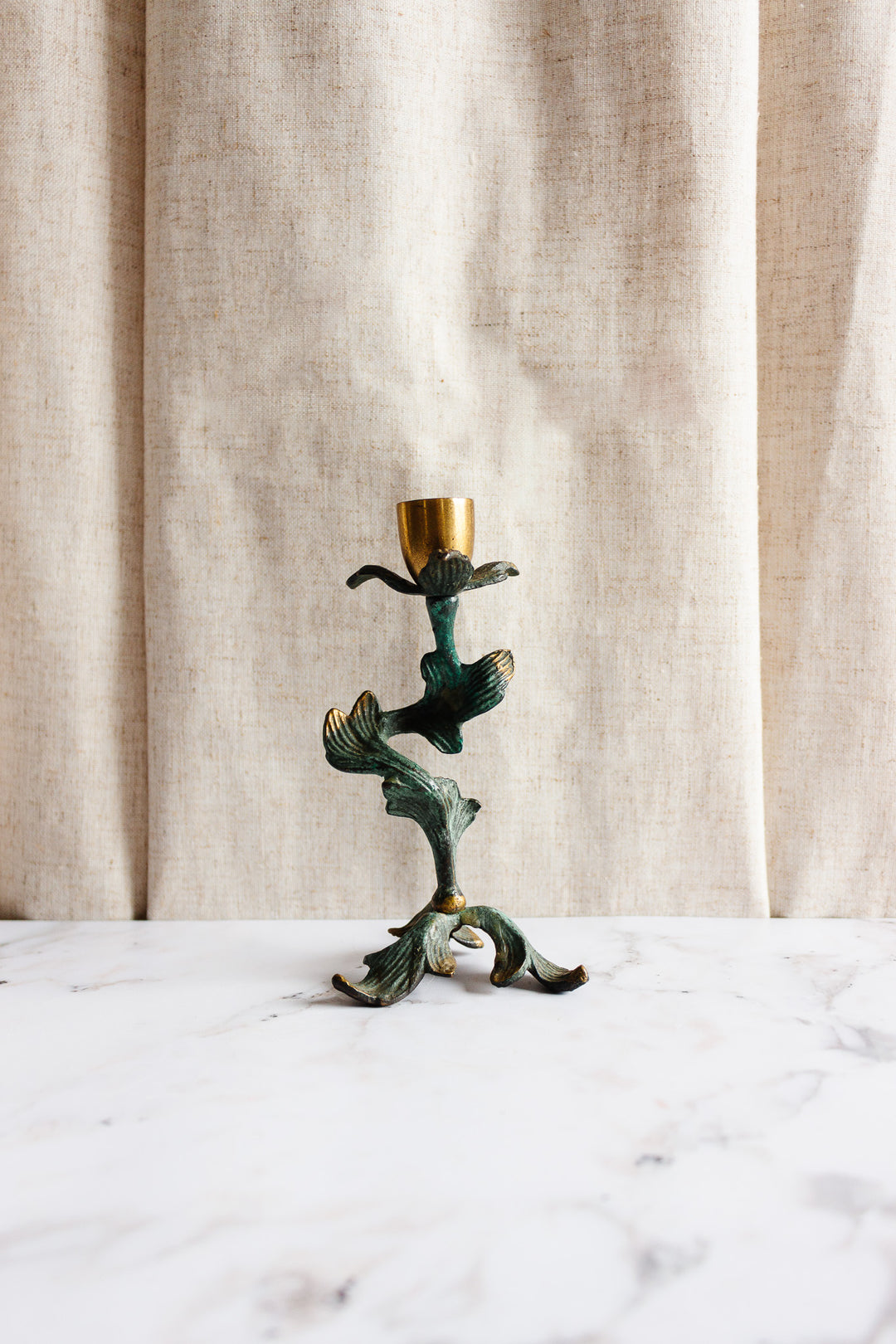 pair of vintage French art nouveau candlesticks