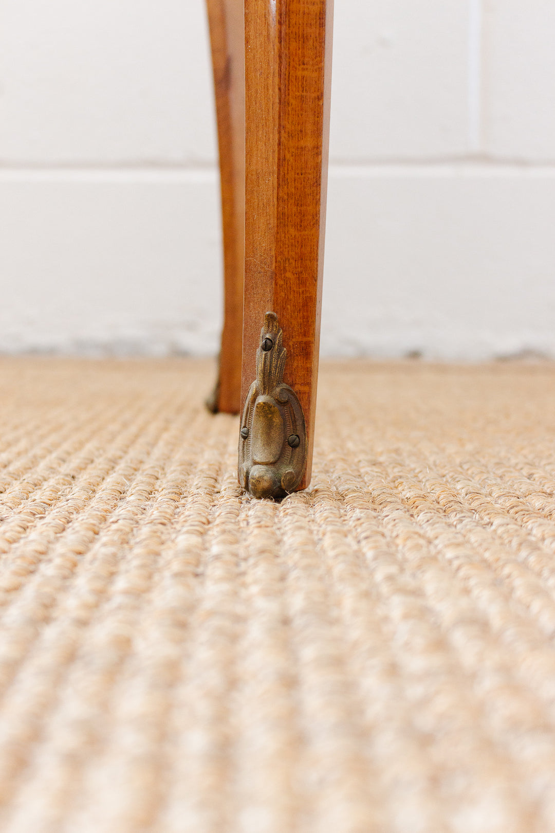 pair of vintage French Louis XV marble top side tables