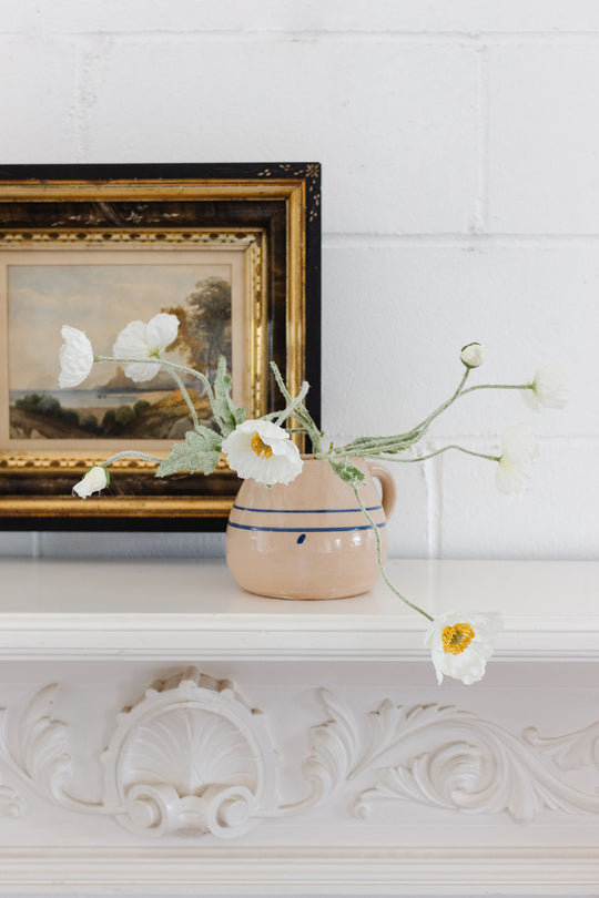 vintage French studio pottery salt glaze pitcher