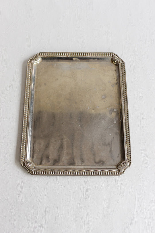 art deco french silver serving tray