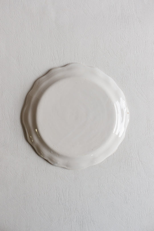 vintage french moustiers style violet plate