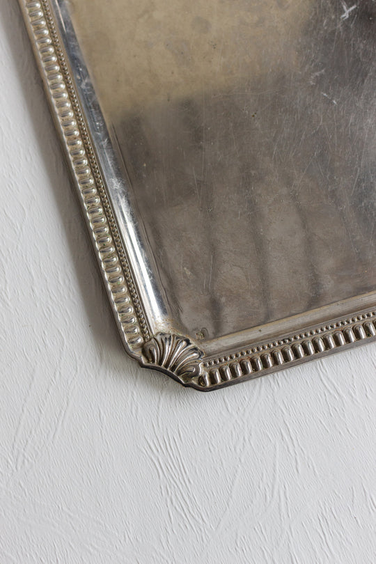 art deco french silver serving tray