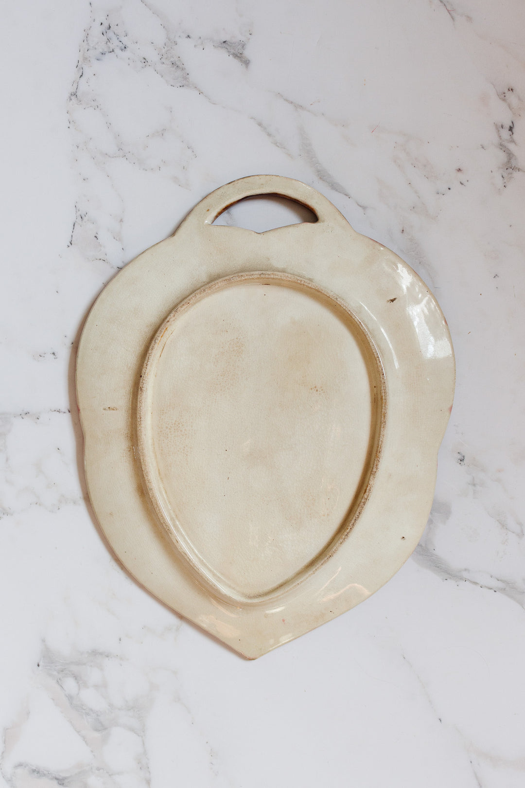 antique french hand painted majolica cheese tray