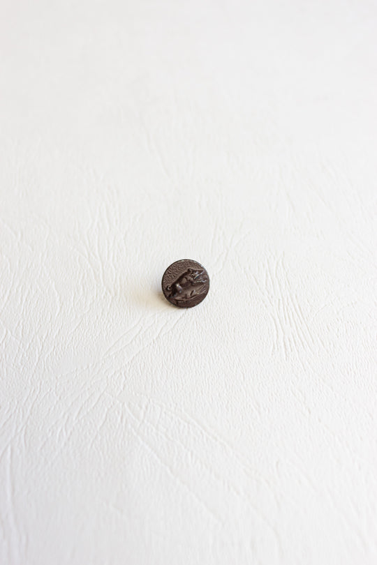 rare antique french zinc and iron hunting button