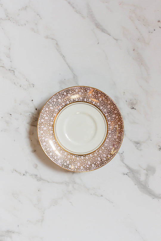 antique victoria pink and gold bone china teacup