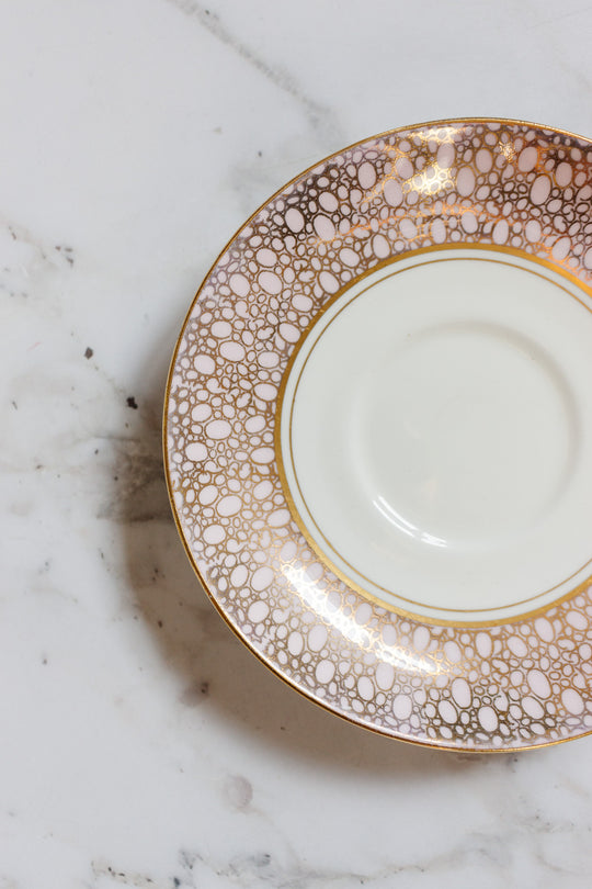 antique victoria pink and gold bone china teacup