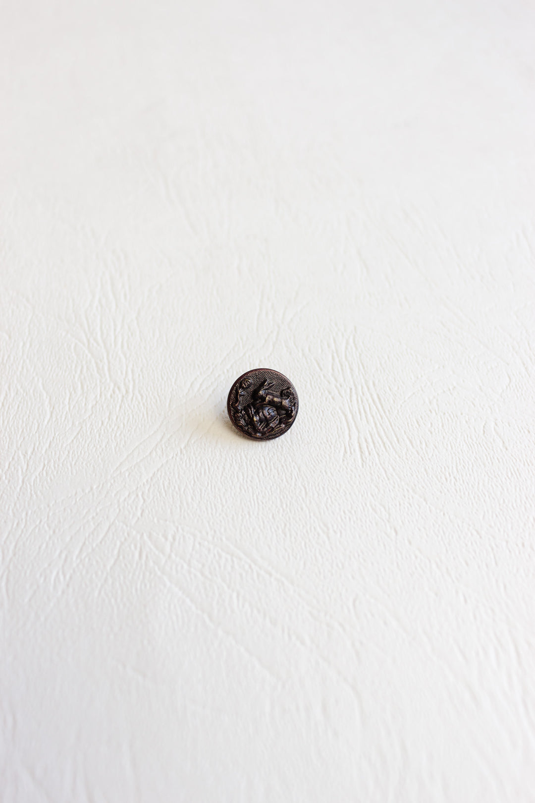 rare antique french zinc and iron hunting button