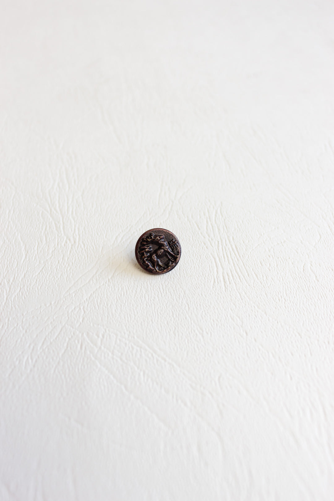 rare antique french zinc and iron hunting button