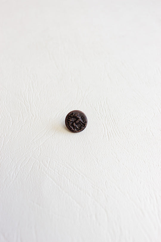 rare antique french zinc and iron hunting button