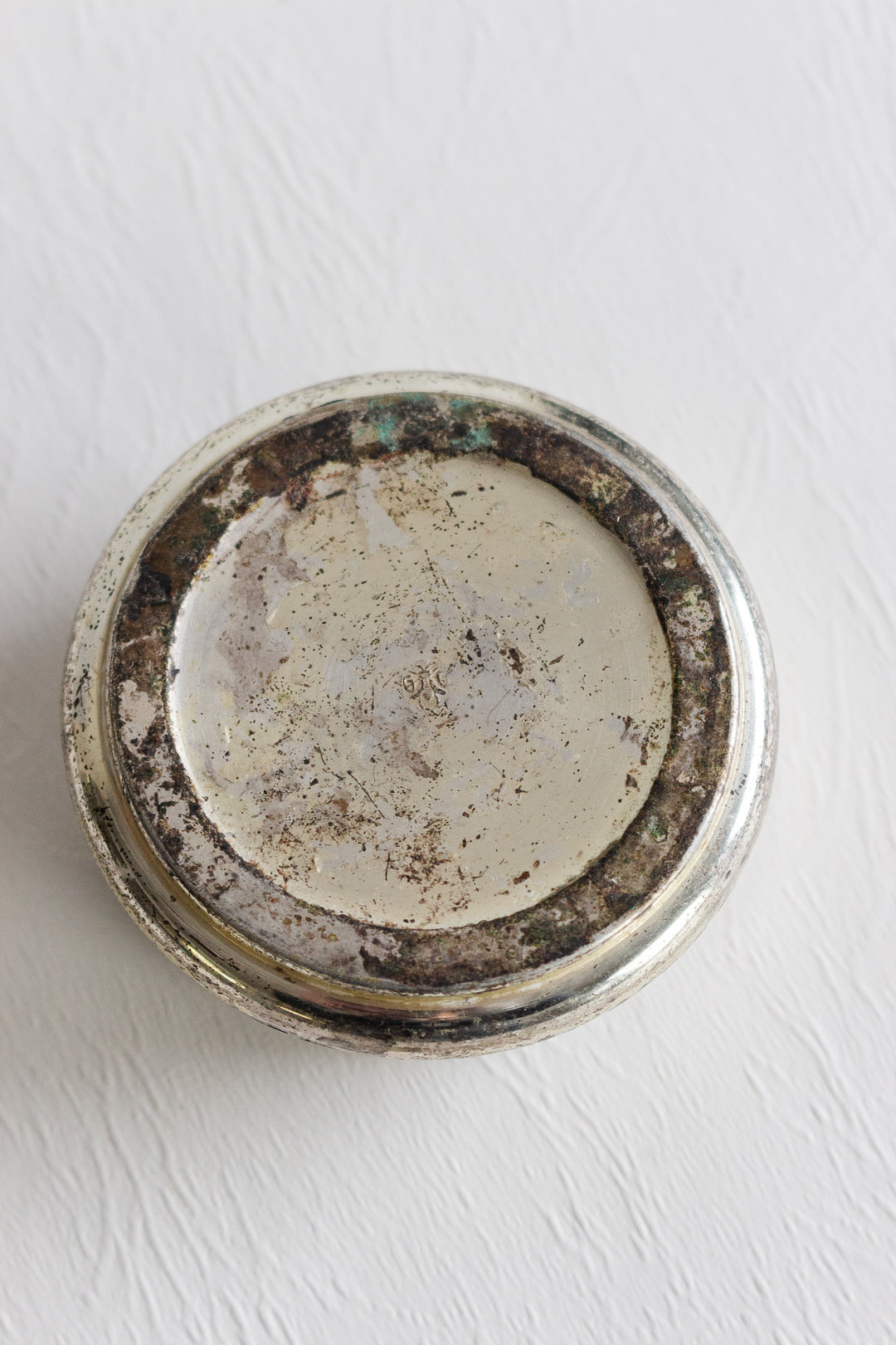 antique french silver bijoux casket with beveled glass top