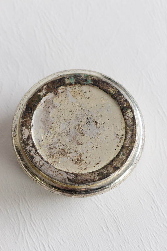 antique french silver bijoux casket with beveled glass top