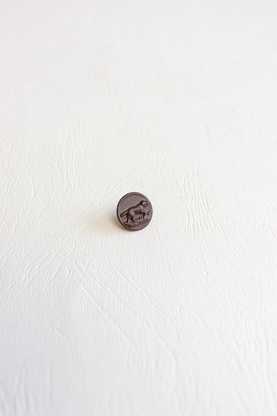 rare antique french zinc and iron hunting button