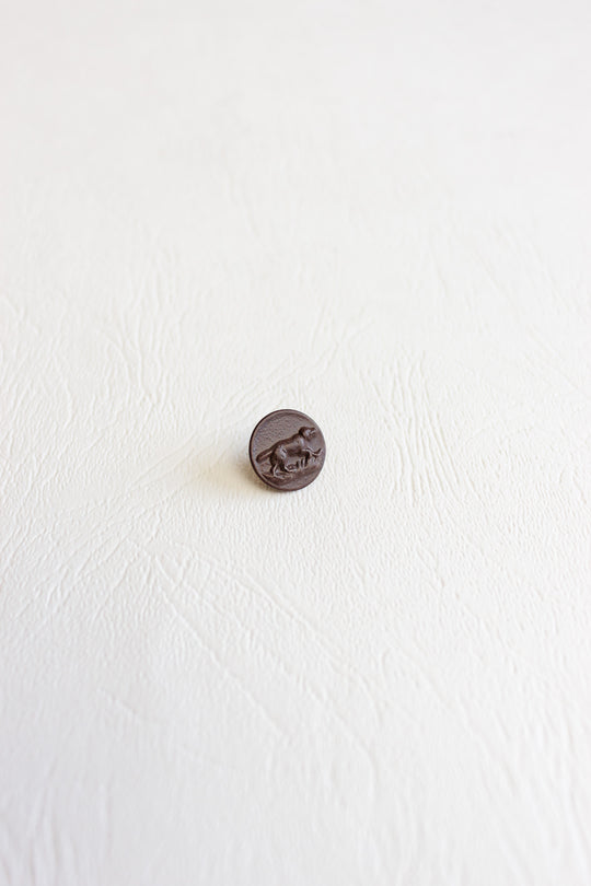 rare antique french zinc and iron hunting button