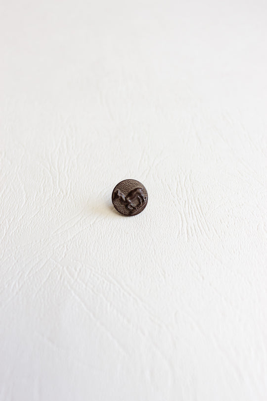 rare antique french zinc and iron hunting button
