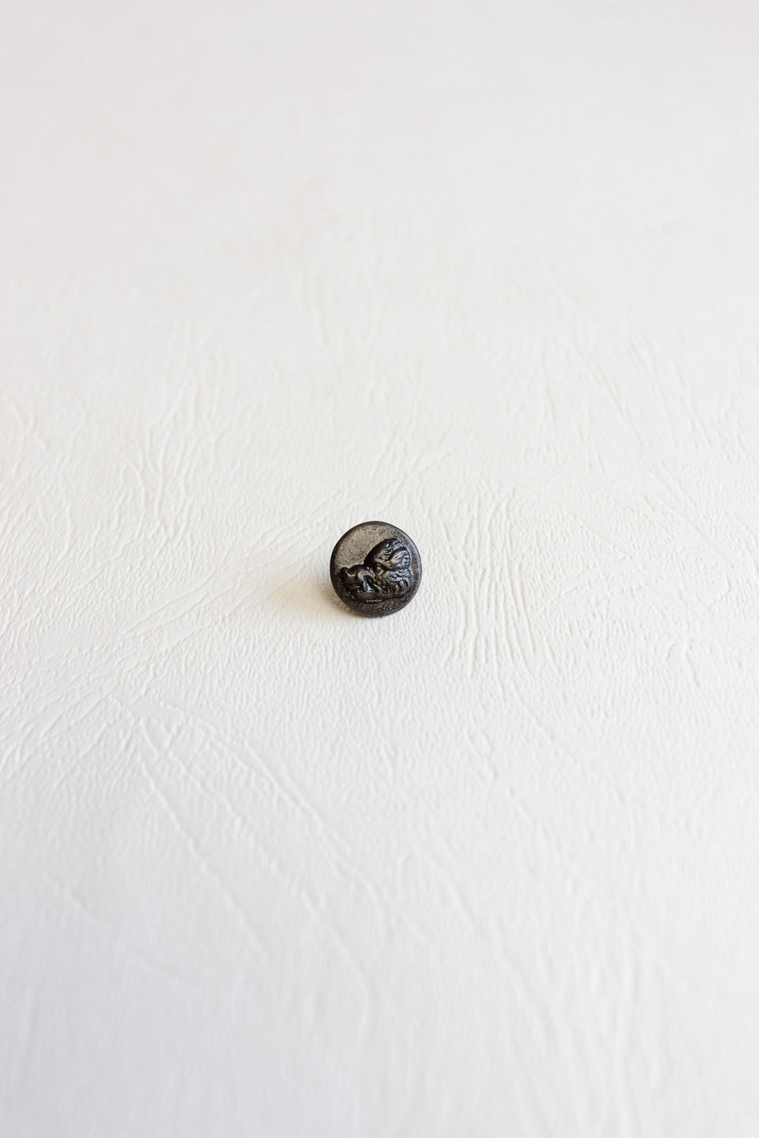 rare antique french zinc and iron hunting button