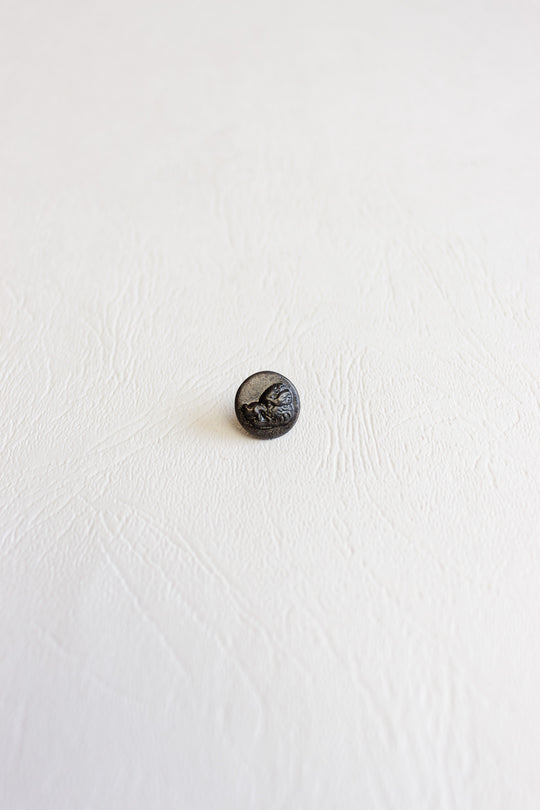 rare antique french zinc and iron hunting button