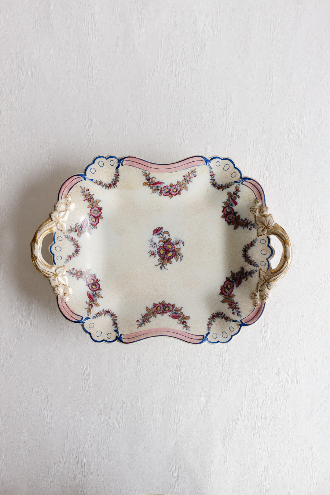 antique hand painted platter
