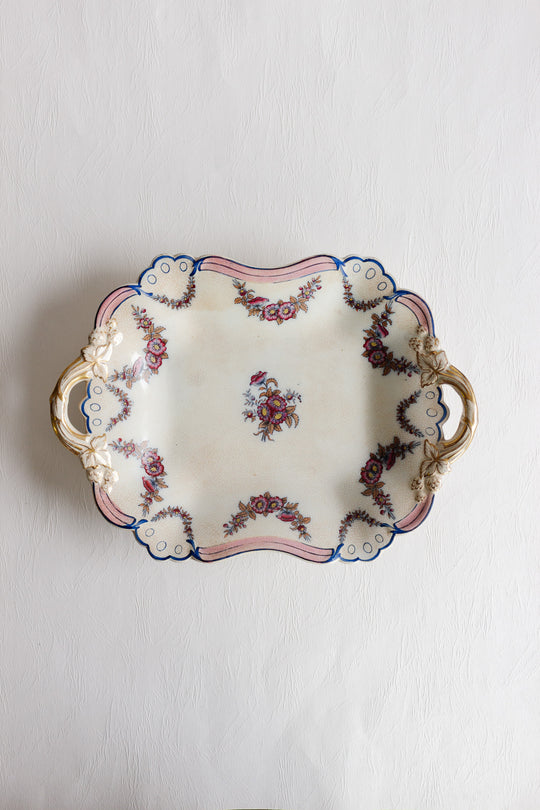 antique hand painted platter