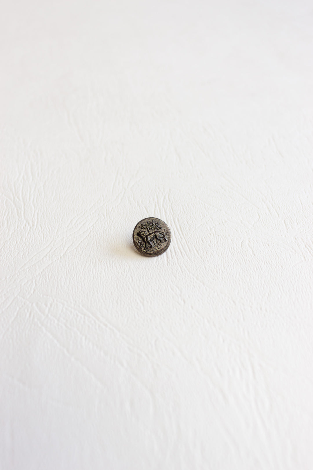 rare antique french zinc and iron hunting button