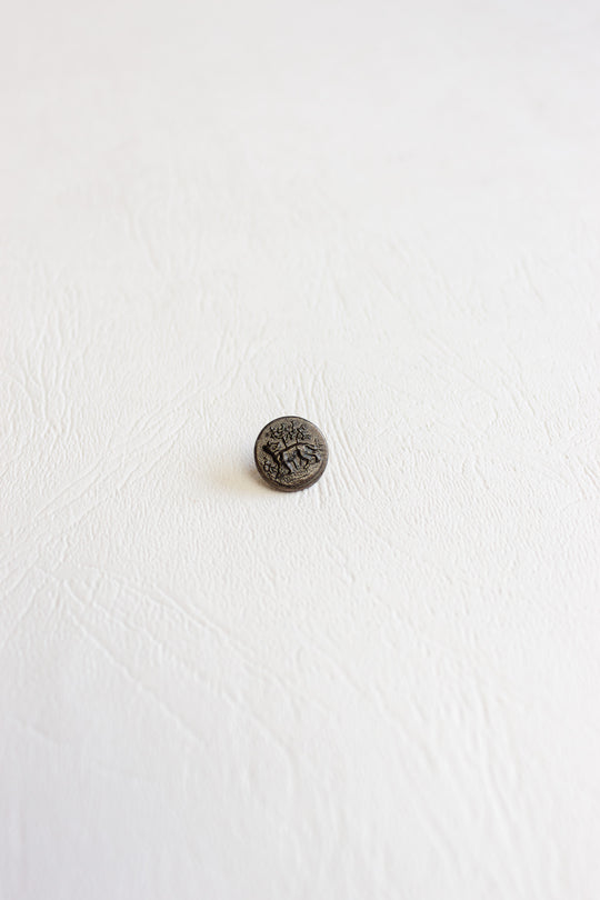rare antique french zinc and iron hunting button