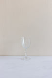 set of 4 vintage french cut glass wine glasses